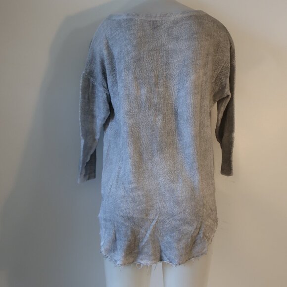 Womens Tyler Jacobs Feel the Piece Gray Star Raw Hem Kona Sweatshirt M - Picture 8 of 9